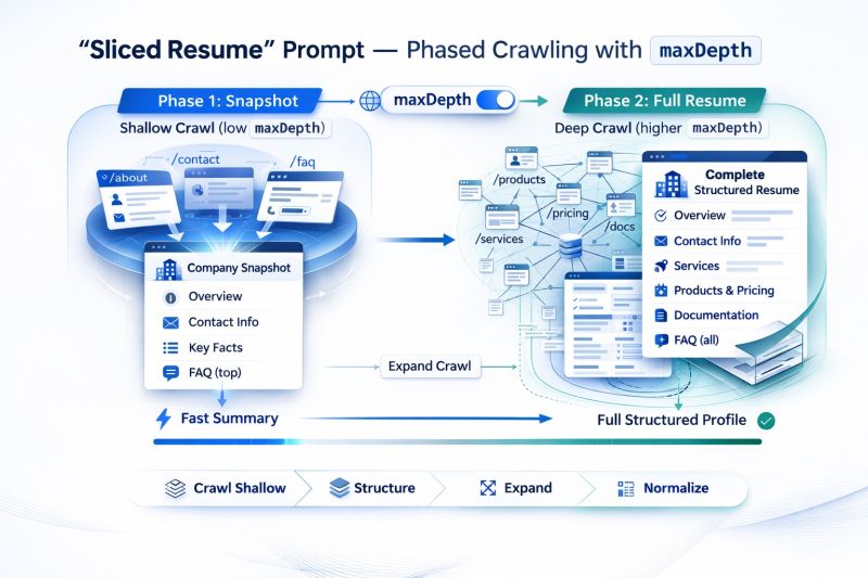 “Sliced Resume” Prompt — Phased Website Intelligence