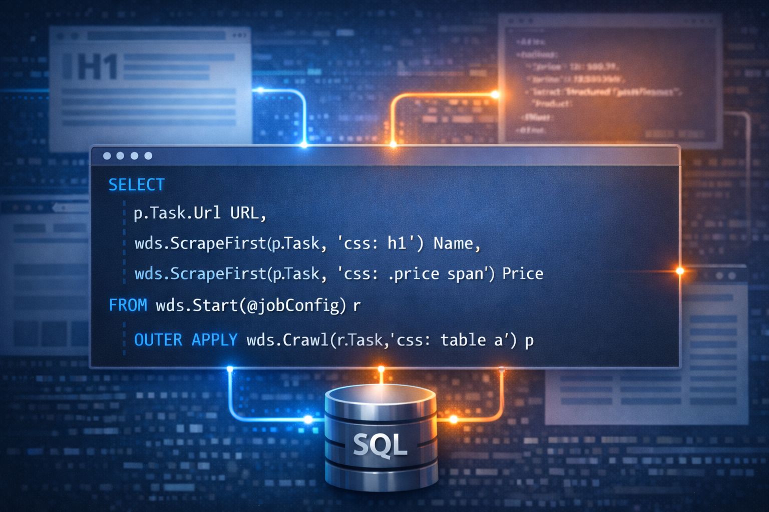Web data, usable directly in SQL